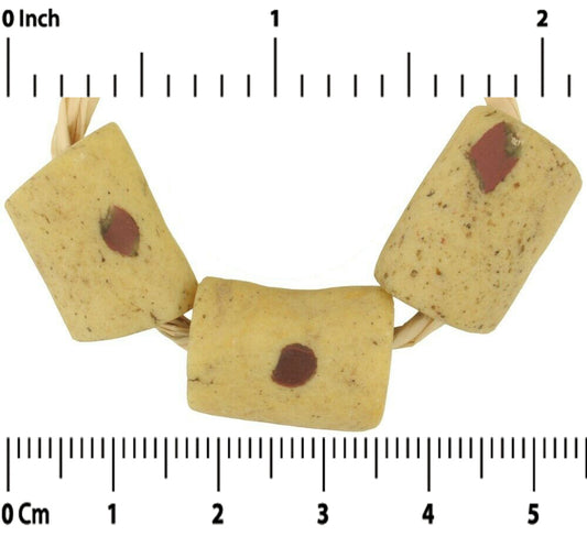 Antique Powder Glass Beads Akoso Old African Trade Tribal Jewelry Handmade - alternate view