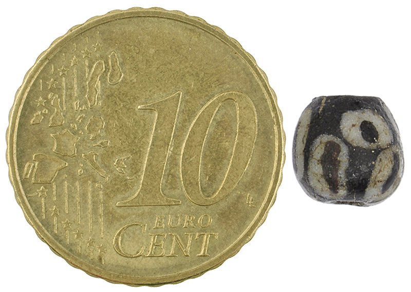 Rare Islamic "Eye" Mosaic Glass Bead, Fustat Egypt - angled shot