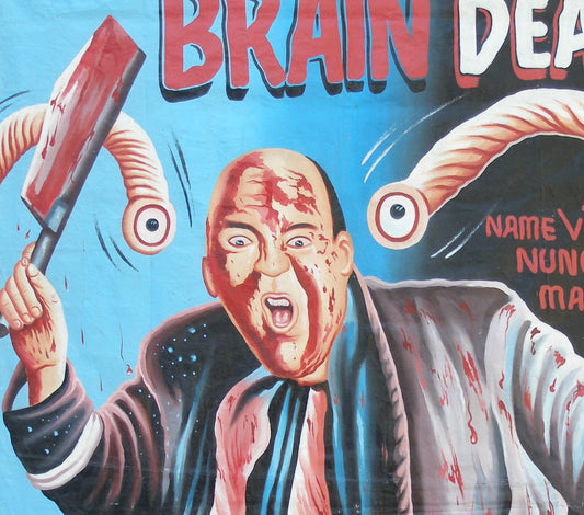 Braindead Movie Poster Hand-Painted Horror Film From Ghana - alternate view