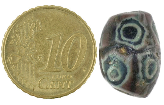 Ancient Fustat Mosaic Bead - Rare Islamic Period Glass Bead - alternate view