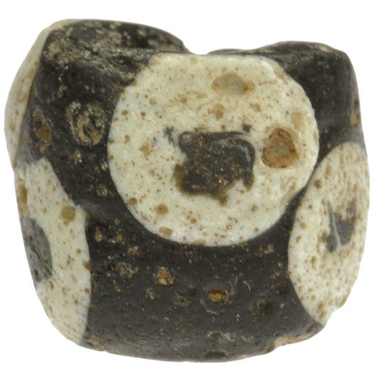 Rare Black & White Eye Bead | Fustat Islamic Glass Bead - alternate view