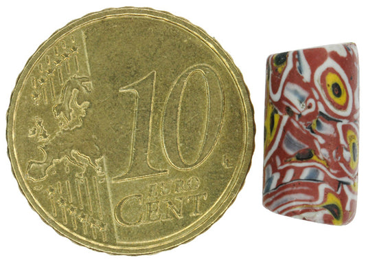 Antique Islamic Period Mosaic Glass Bead - Blue, Yellow & White - alternate view