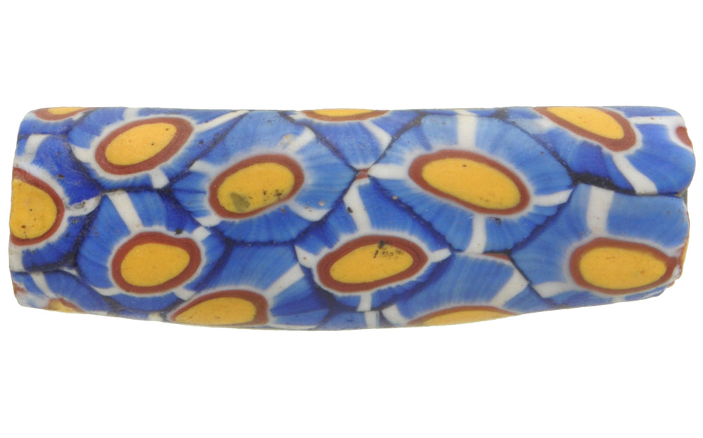 Rare Antique Large Venetian Millefiori Mosaic Trade Bead - African Glass Bead - zoomed-in detail