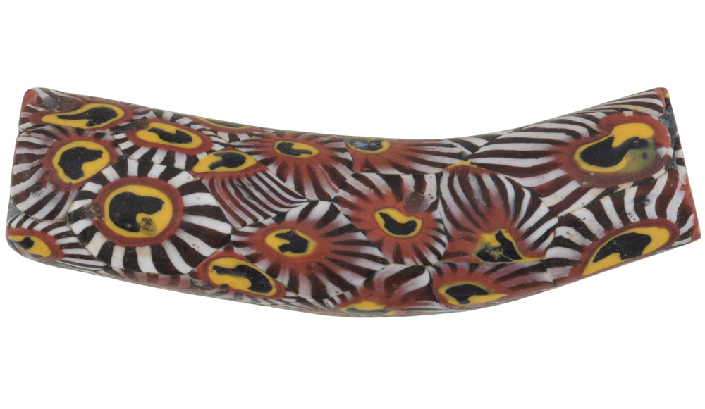 Very Rare Large Antique Murano Bird Venetian Millefiori Mosaic Trade Bead - close-up