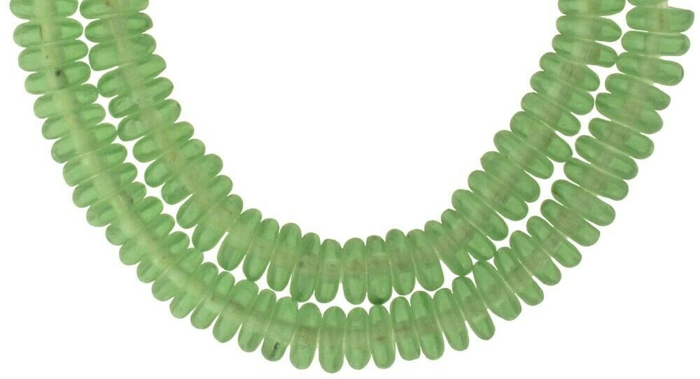 Krobo Recycled Glass Beads Handmade African Trade Translucent Disks Spacers - alternate view