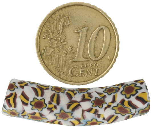 Antique Venetian Millefiori Mosaic Glass Trade Bead - 34X8Mm African Bead - alternate view