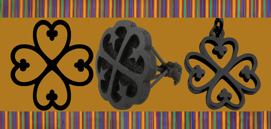 Nyame Dua Adinkra símbolo de la presencia de Dios desde Ghana África Occidental
