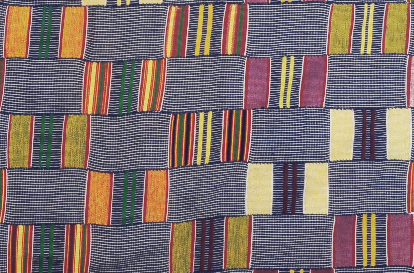 Authentic 1960s Ewe Kente Cloth from Ghana - A Tapestry of Tradition Guinea Fowl