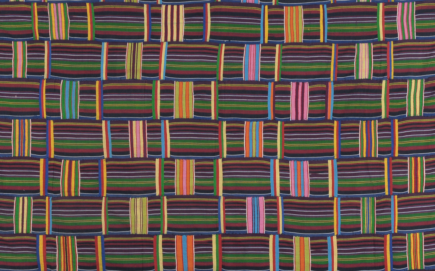 Authentique tissu Ewe Kente vintage du Ghana - Un textile du patrimoine africain