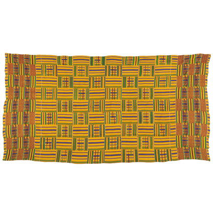 Autentico tessuto Ashanti Kente degli anni '1970 dal Ghana: un arazzo di ricchezza culturale