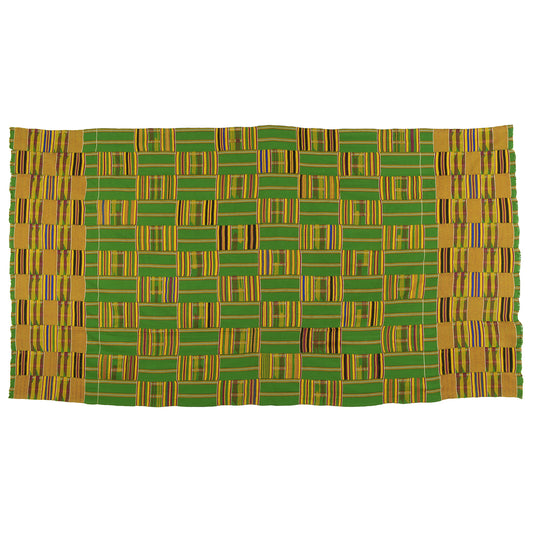 Autentico tessuto Ashanti Kente degli anni '1970 dal Ghana: un'eredità di eccellenza nella tessitura