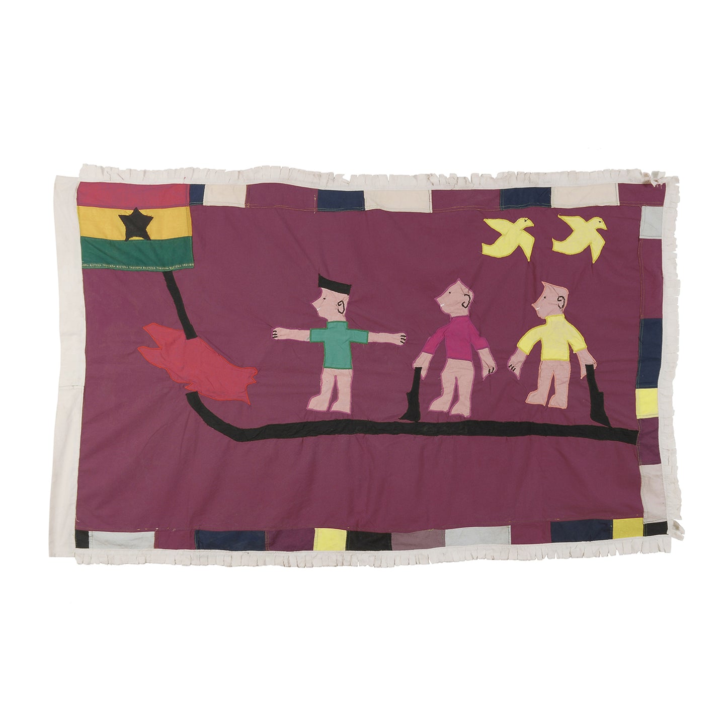 Autentica bandiera Asafo del Ghana: un simbolo di tradizione e valore dell'Africa occidentale