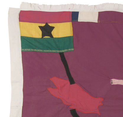 Authentische Asafo-Flagge aus Ghana – ein Symbol für Tradition und Tapferkeit Westafrikas