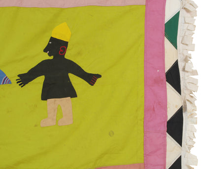 Παραδοσιακή σημαία της Γκάνας Asafo - αυθεντικό σύμβολο της αφρικανικής κληρονομιάς Fante