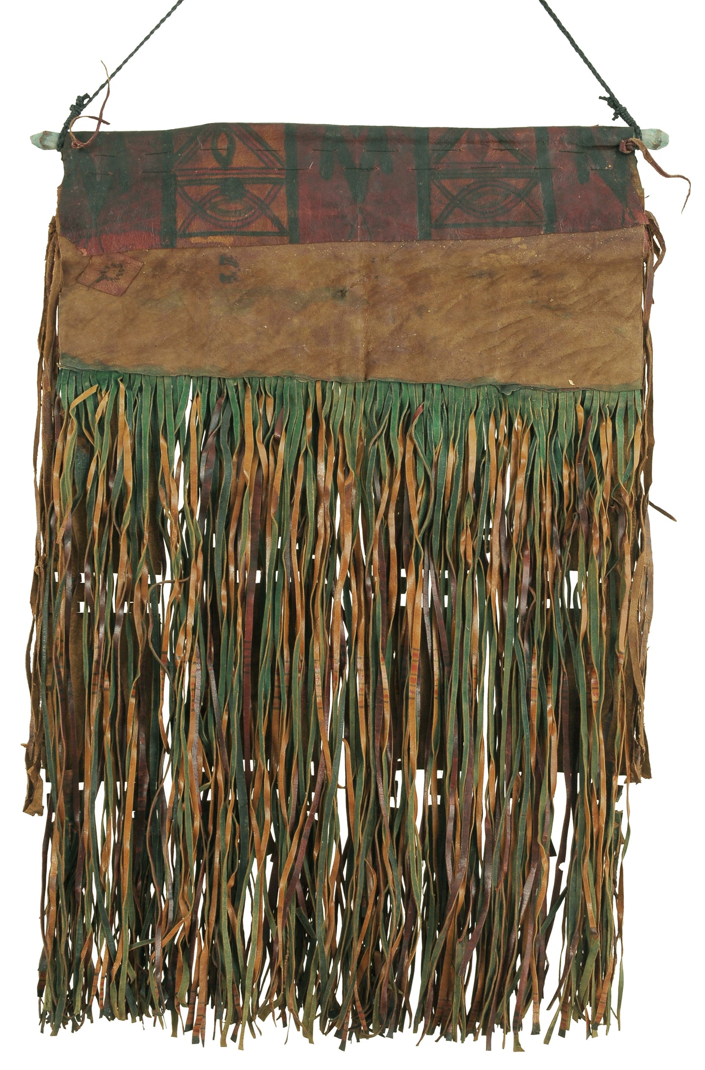 Old African Tuareg leather tent panel found in Niger Sahara