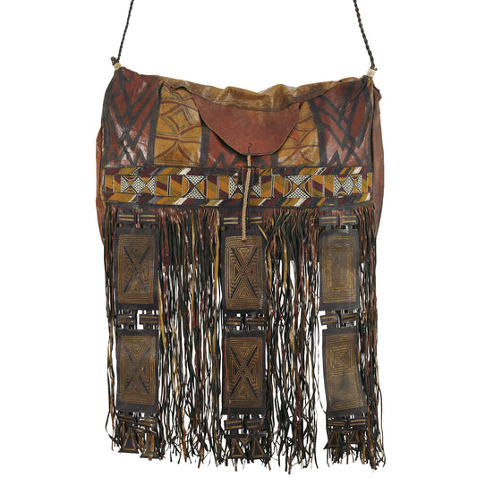 Afrikanische Art Tuareg-Leder-Kameltasche aus Niger-Sahara-Beduinen