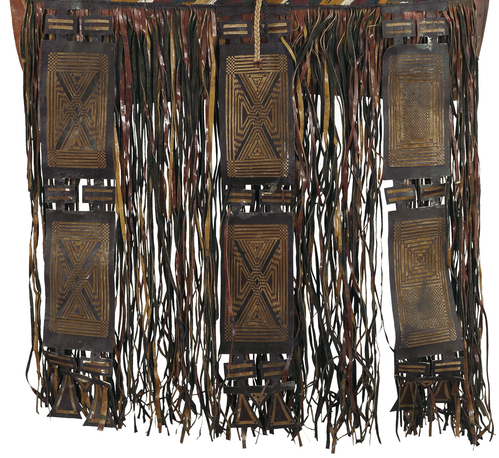 African Art Tuareg Leather Camel Bag From Niger Sahara Bedouin - close-up
