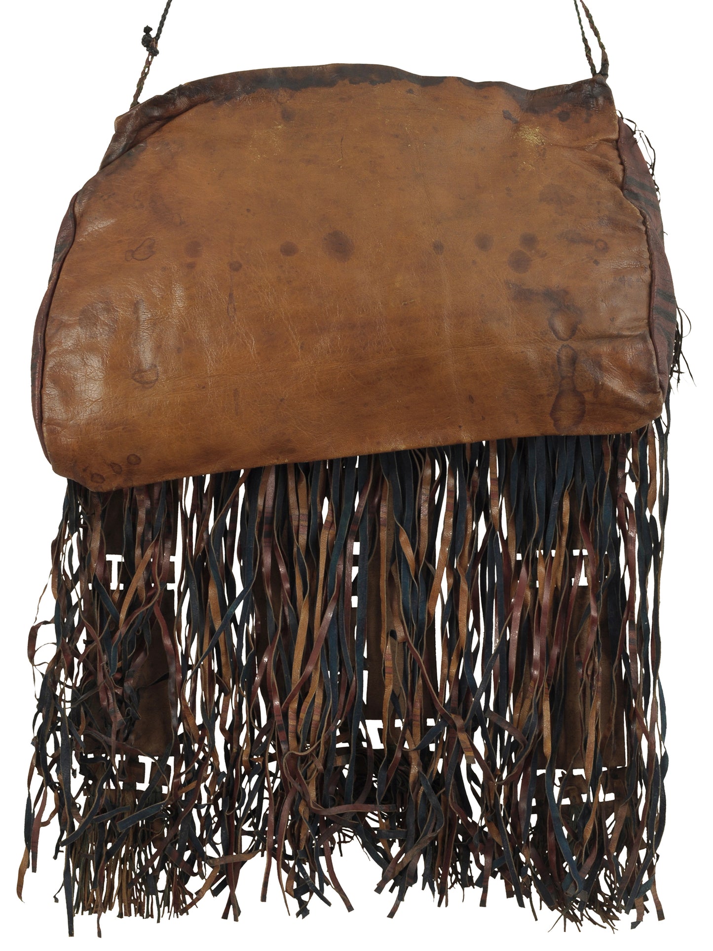 Bolso de piel de camello tuareg, peul fula de Níger, desierto del Sahara africano (detalle ampliado)
