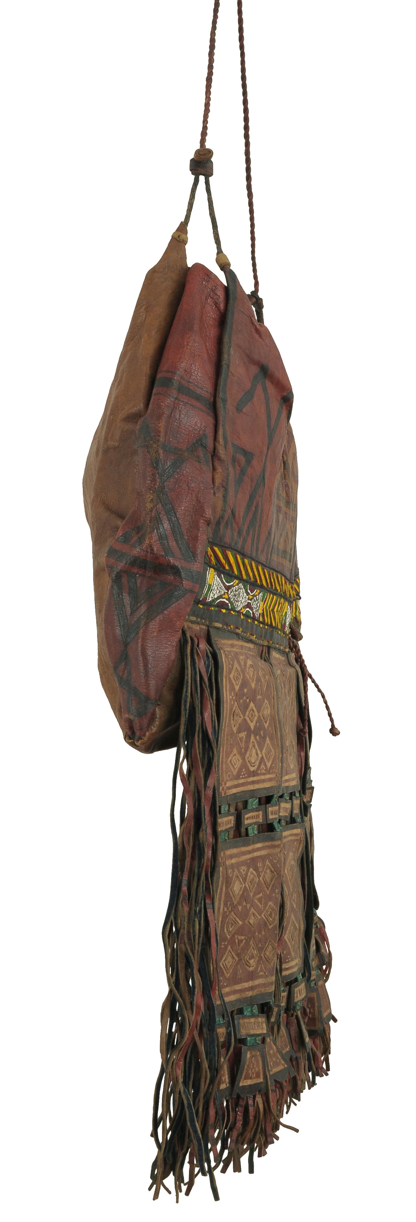 African Tuareg leather camel horse bag from Niger Peul Fulani Sahara