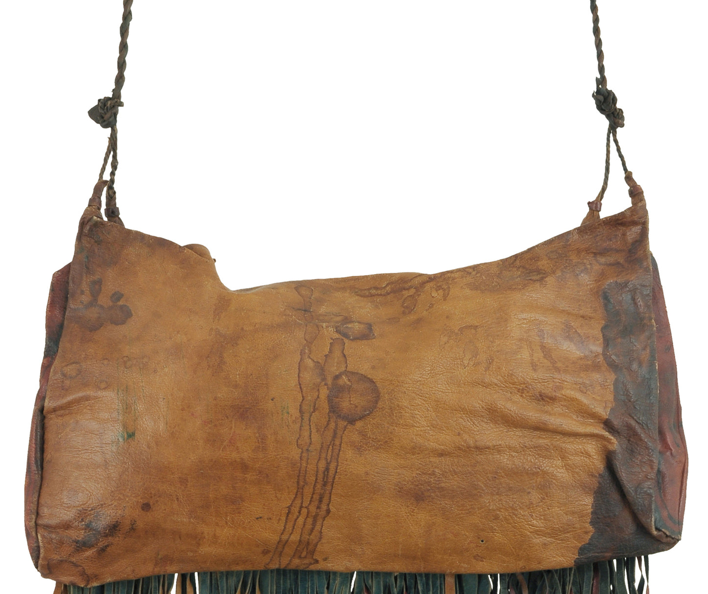 Authentic Old Tuareg Leather Bag from Niger - Traditional Saharan Craftsmanship