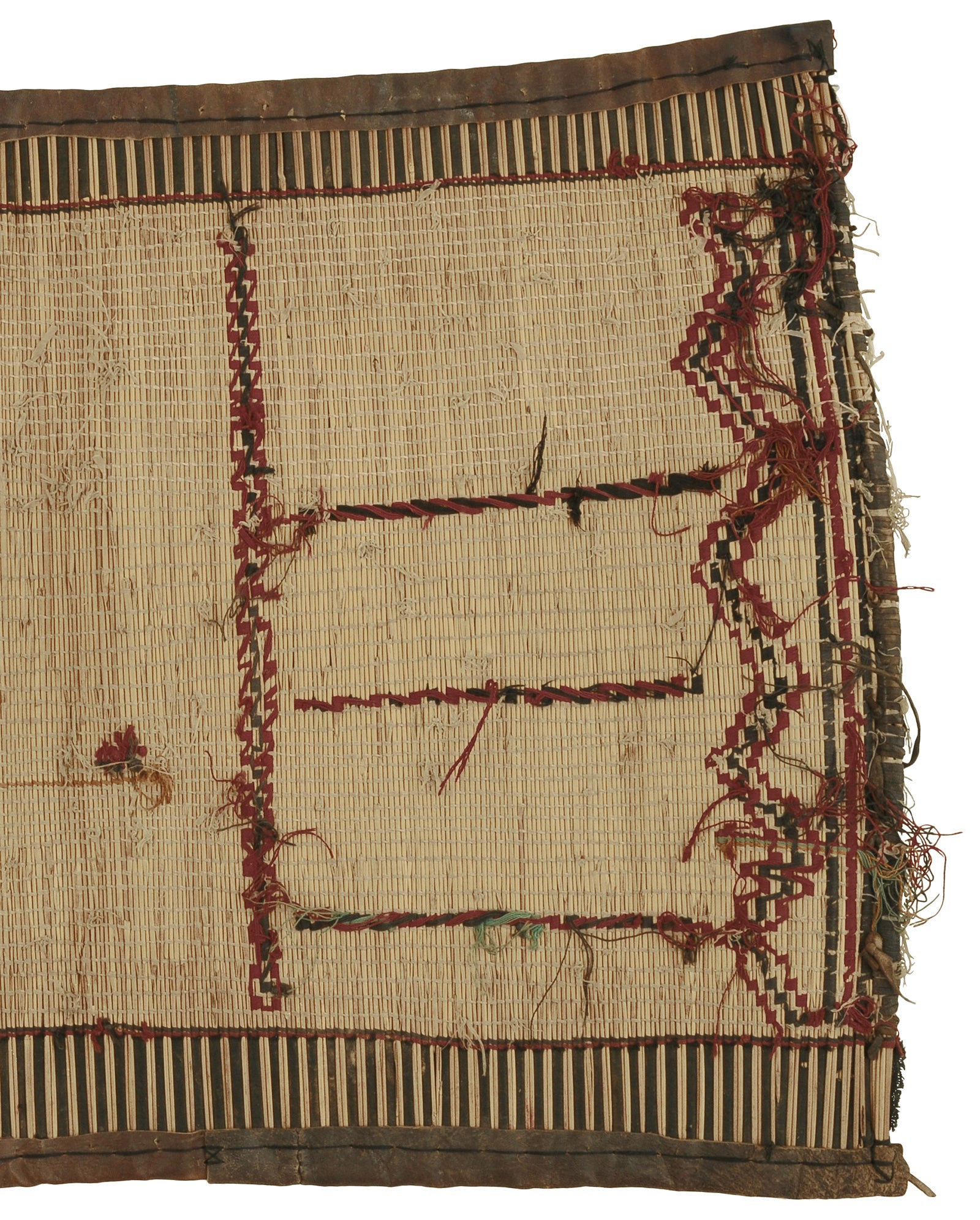 Handcrafted Tuareg Straw Mat From Niger - Authentic African Art From Sahara - product focus