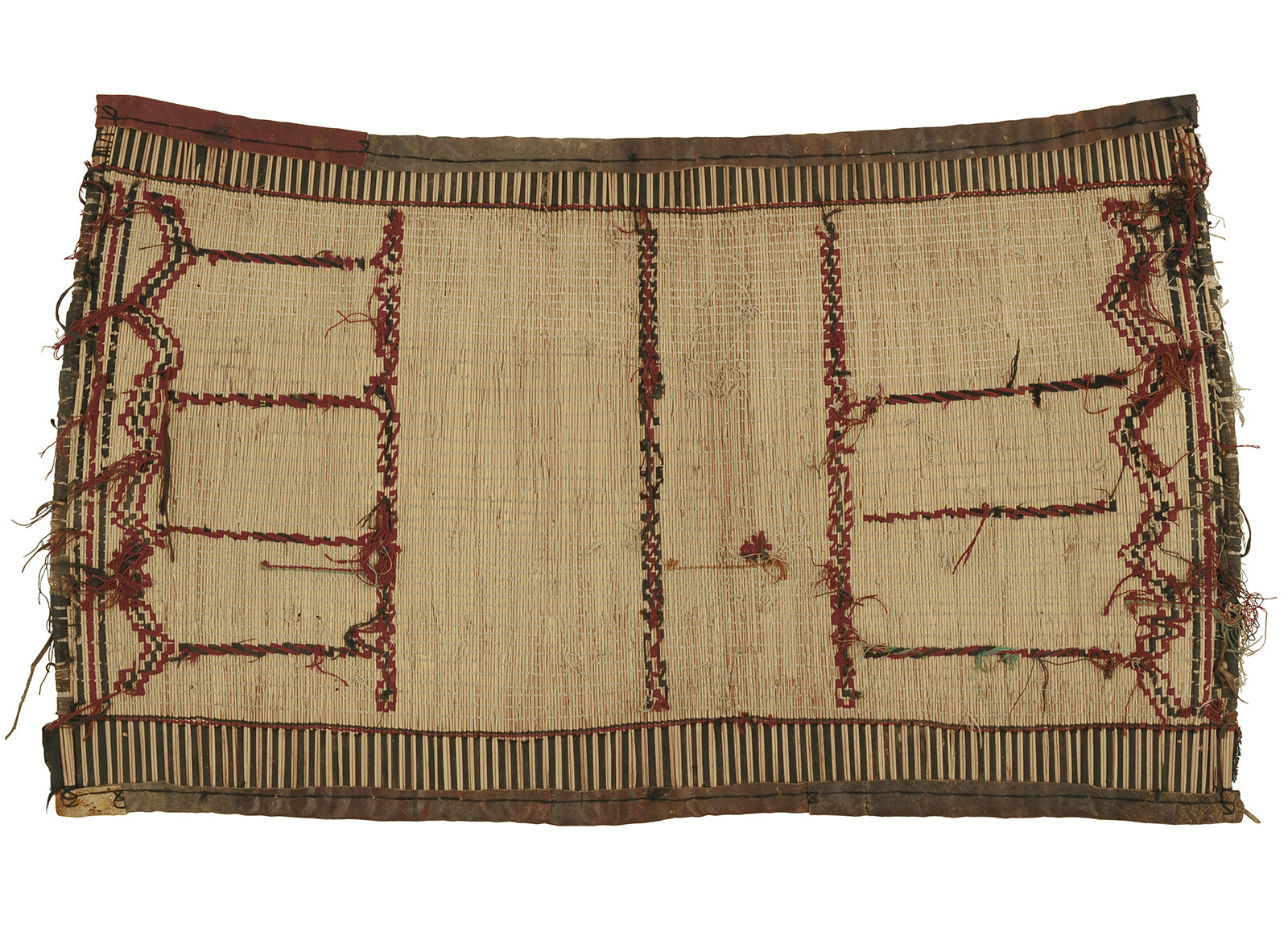 Handcrafted Tuareg Straw Mat From Niger - Authentic African Art From Sahara - alternate view