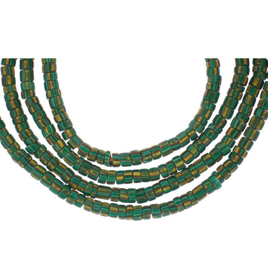 Σπάνιες παλιές ριγέ 4 λίτρων Chevron Venetian Glass Trade Beads SB-23660