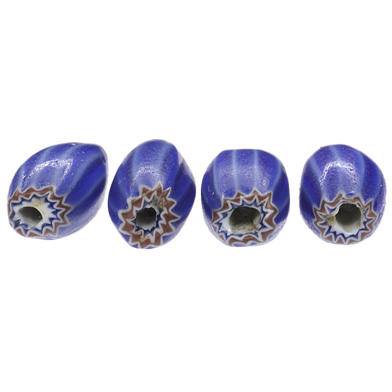 Seltene alte 6 Schichten blaue Chevron venezianische Glasperlen afrikanischer Handel SB-26567