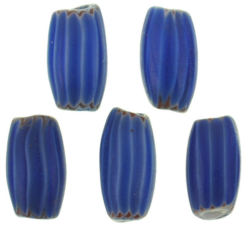 Schöne seltene alte 6 Schichten blaue Chevron venezianische Glasperlen afrikanischer Handel SB-27573