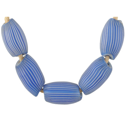 6 Layer Onion Skin Chevron Beads | Reheated Antique Venetian Set