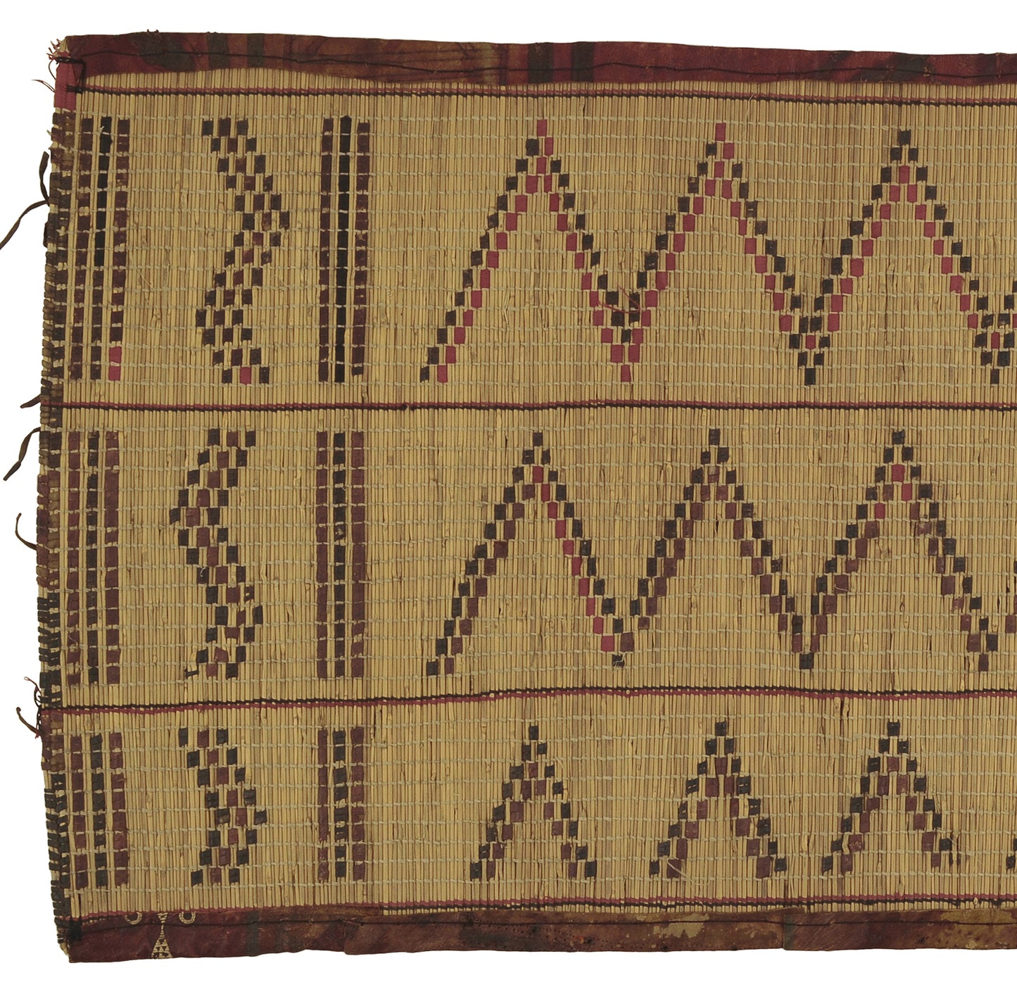 Authentic Tuareg Handmade Straw Mat From Niger Saharan Art And Craftsmanship - alternate view