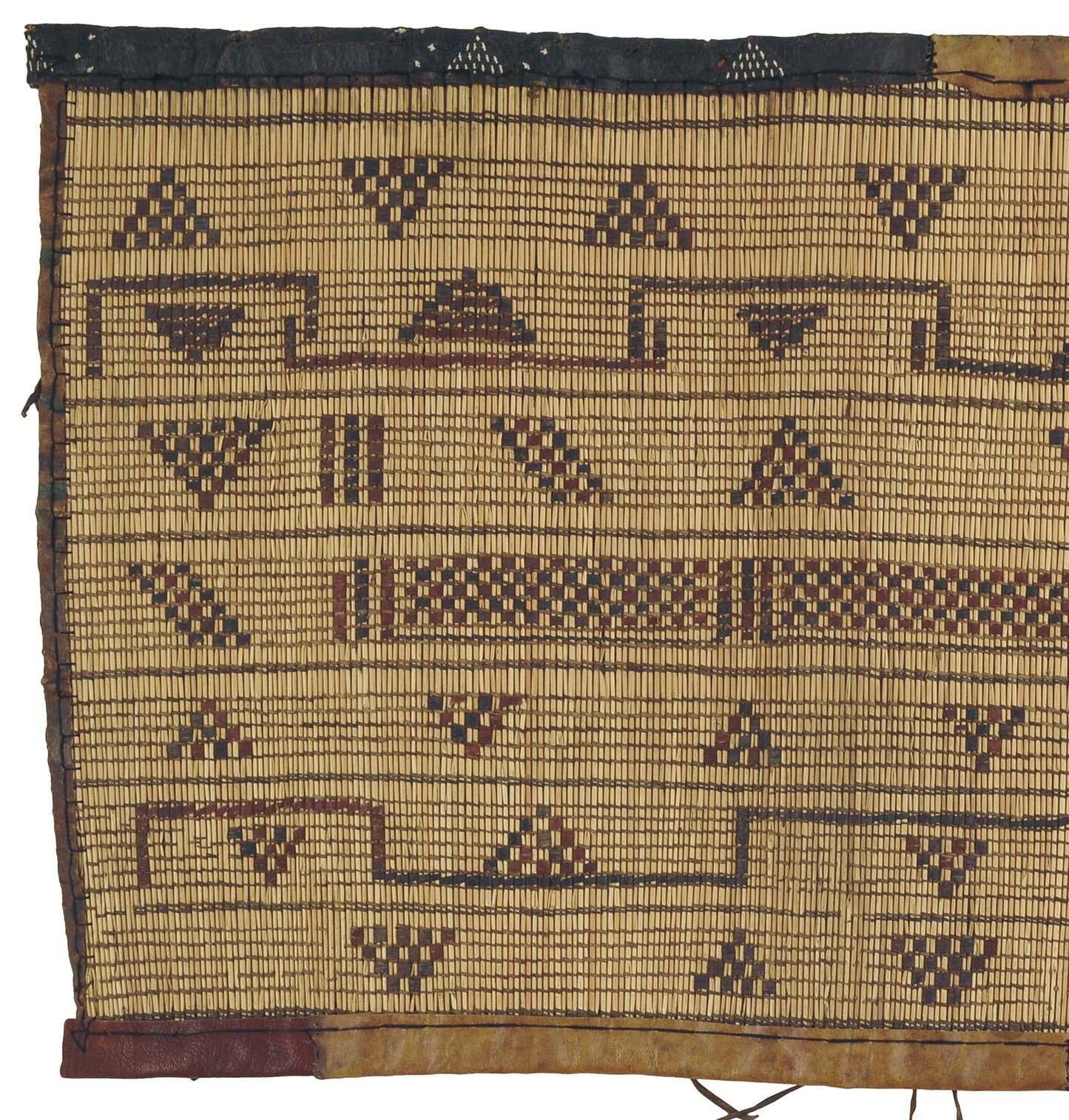 Authentic Tuareg Straw Mat from Niger - A Piece of African Saharan Heritage