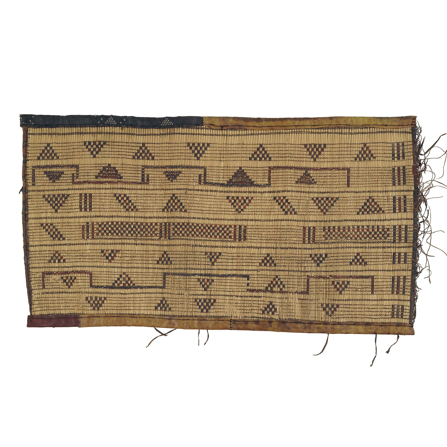 Authentic Tuareg Straw Mat from Niger - A Piece of African Saharan Heritage