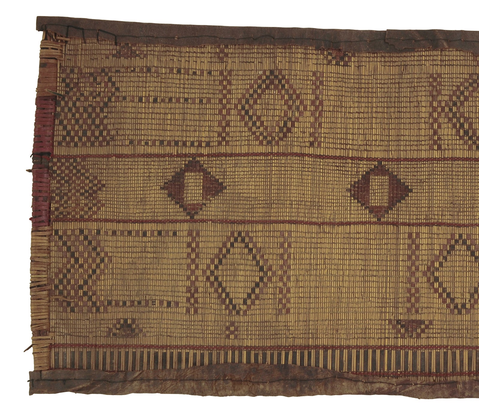 Traditional Tuareg Handmade Straw Mat Authentic Saharan Craft From Niger - close-up