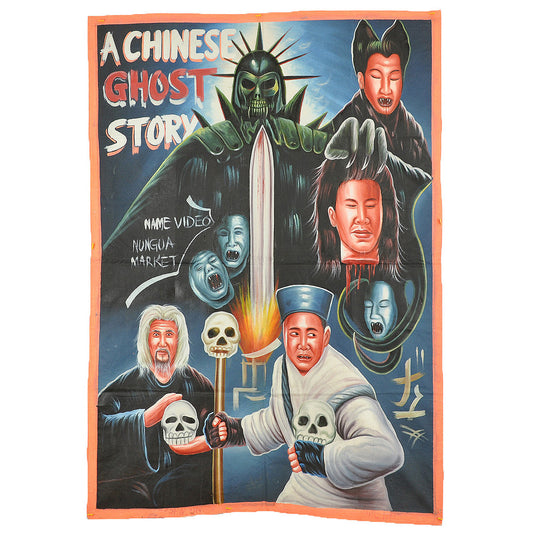A CHINESE GHOST STORY MOVIE POSTER HAND PAINTED IN GHANA FOR THE LOCAL CINEMA ART