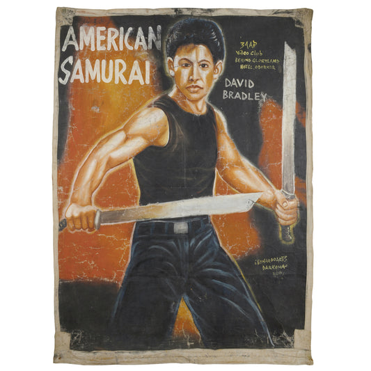 Cinema Movie poster African Ghana oil cinema hand painted AMERICAN SAMURAI