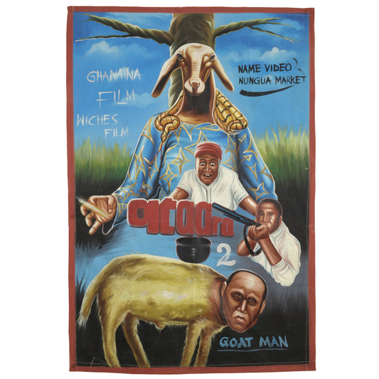 Póster de película lienzo pintado a mano africano decoración del hogar Ghana ATAARA 2