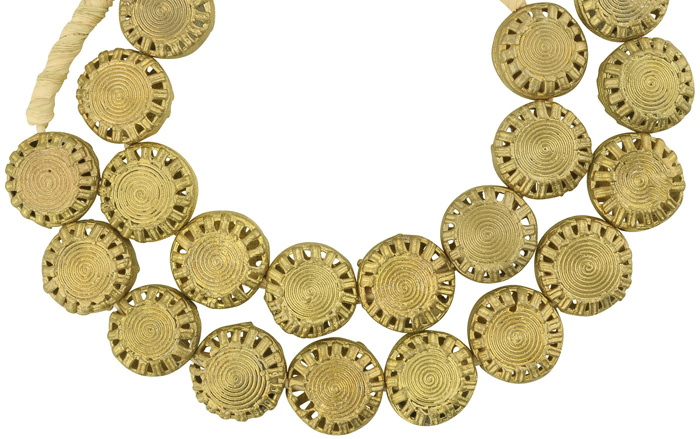 New Tabular African Brass Beads from Ashanti, Ghana