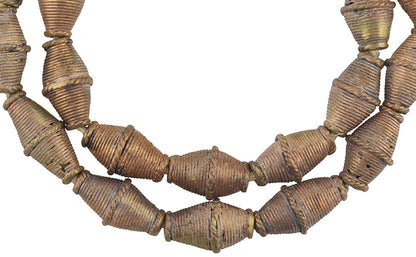 Handmade African Brass Beads From Ghana - Large Size Lost Wax Beads - alternate view