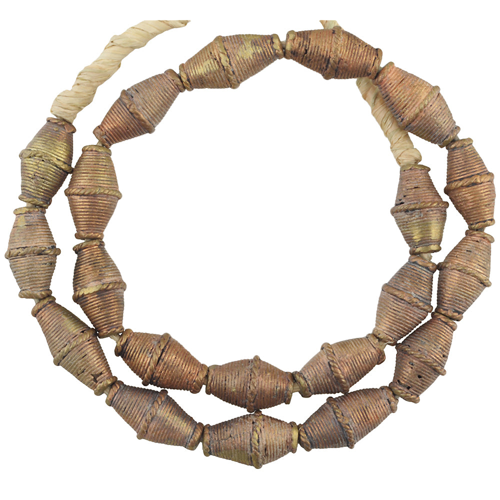 Handmade African Brass Beads From Ghana - Large Size Lost Wax Beads