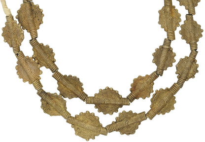 Ghana-Perlen, afrikanische Messing-Bronze-Handelsperlen, Ashanti-Wachsausschmelzverfahren, Goldgewicht SB-35314
