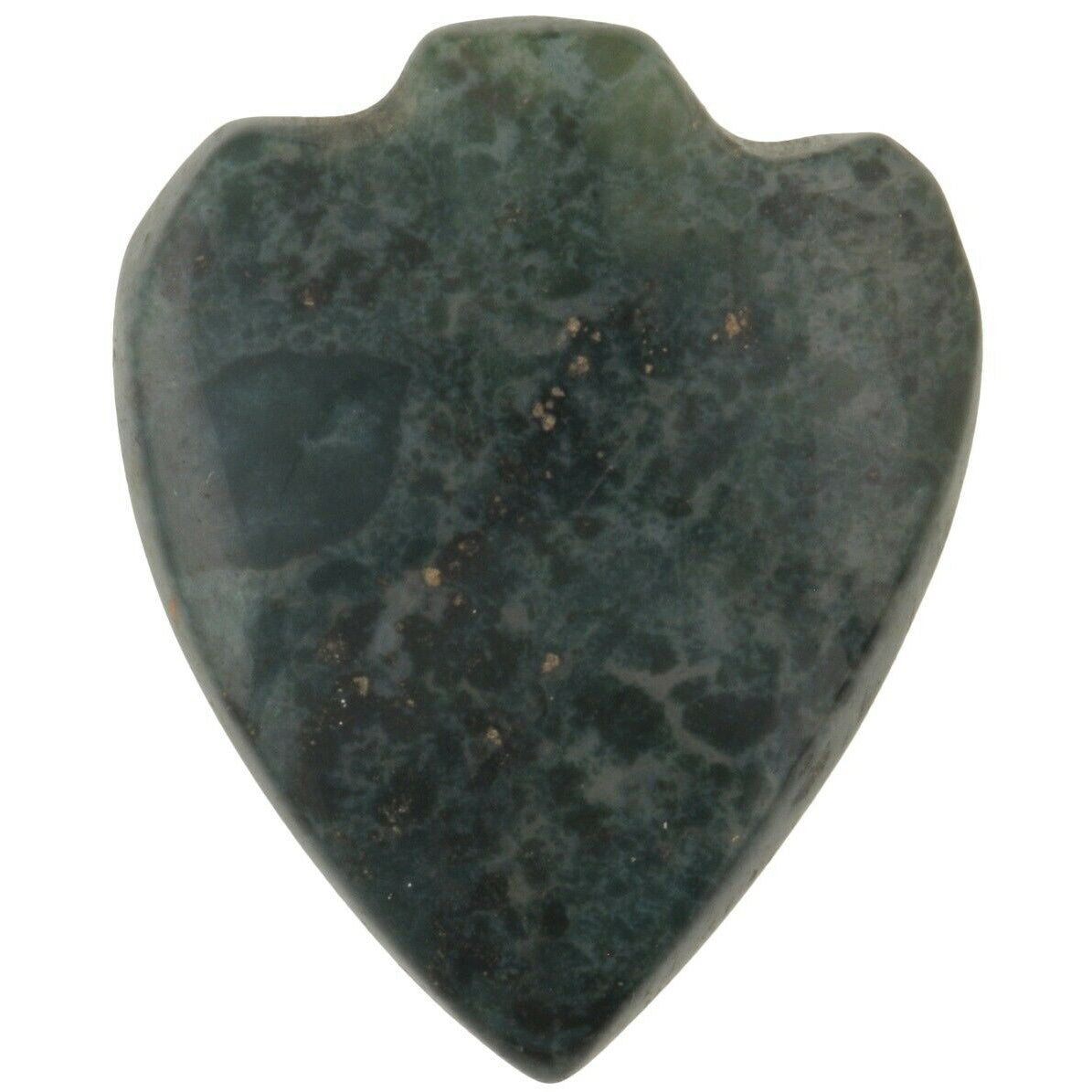 Antique Green Bloodstone Trade Bead Heart Pendant – Cambay, Ghana