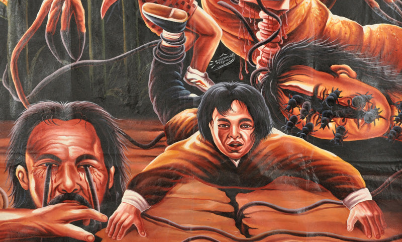 Children Of The Corn 3 Ghanaian Hand-Painted Horror Movie Poster - zoomed-in detail