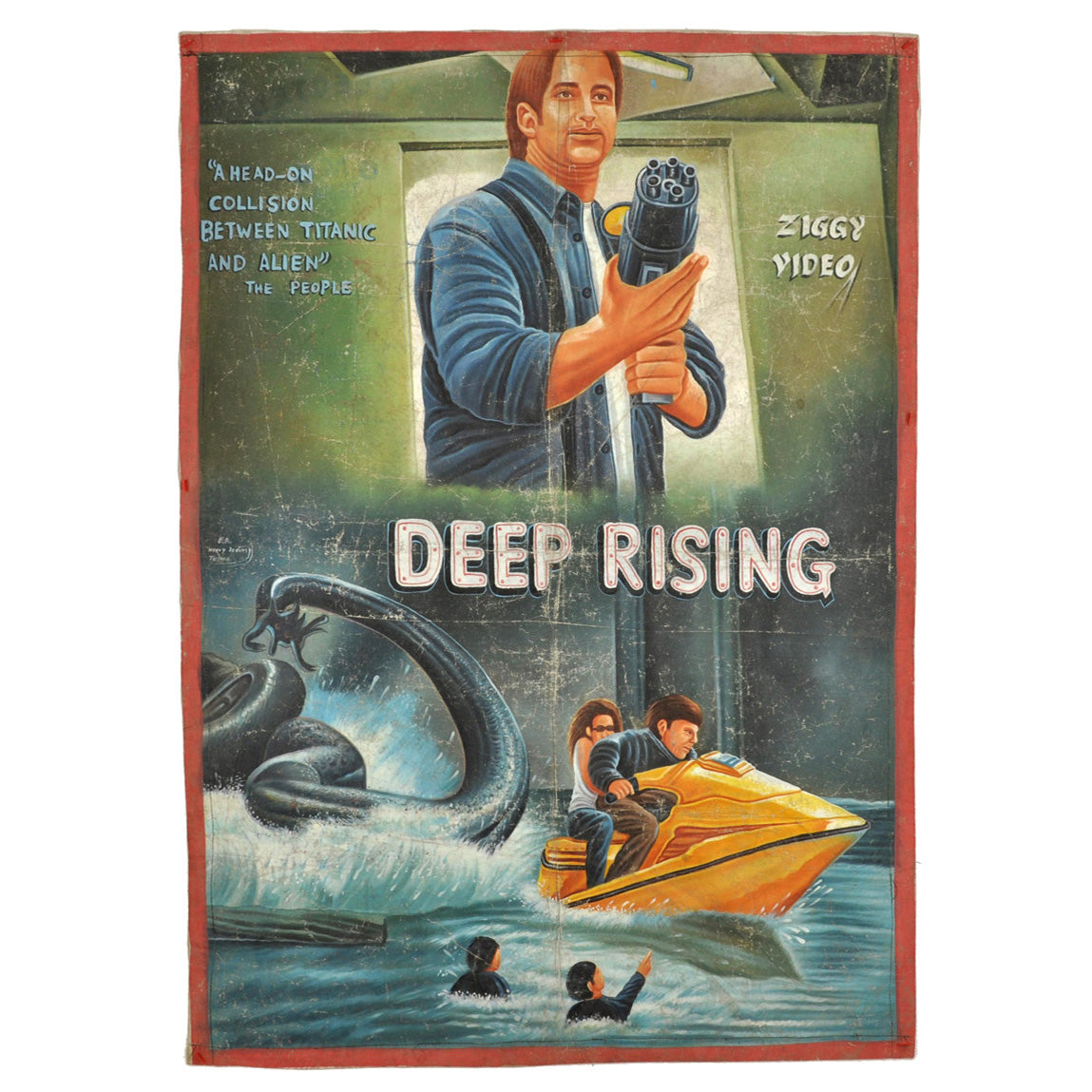 Unique DEEP RISING Movie Poster - Hand Painted in Ghana – Tribalgh