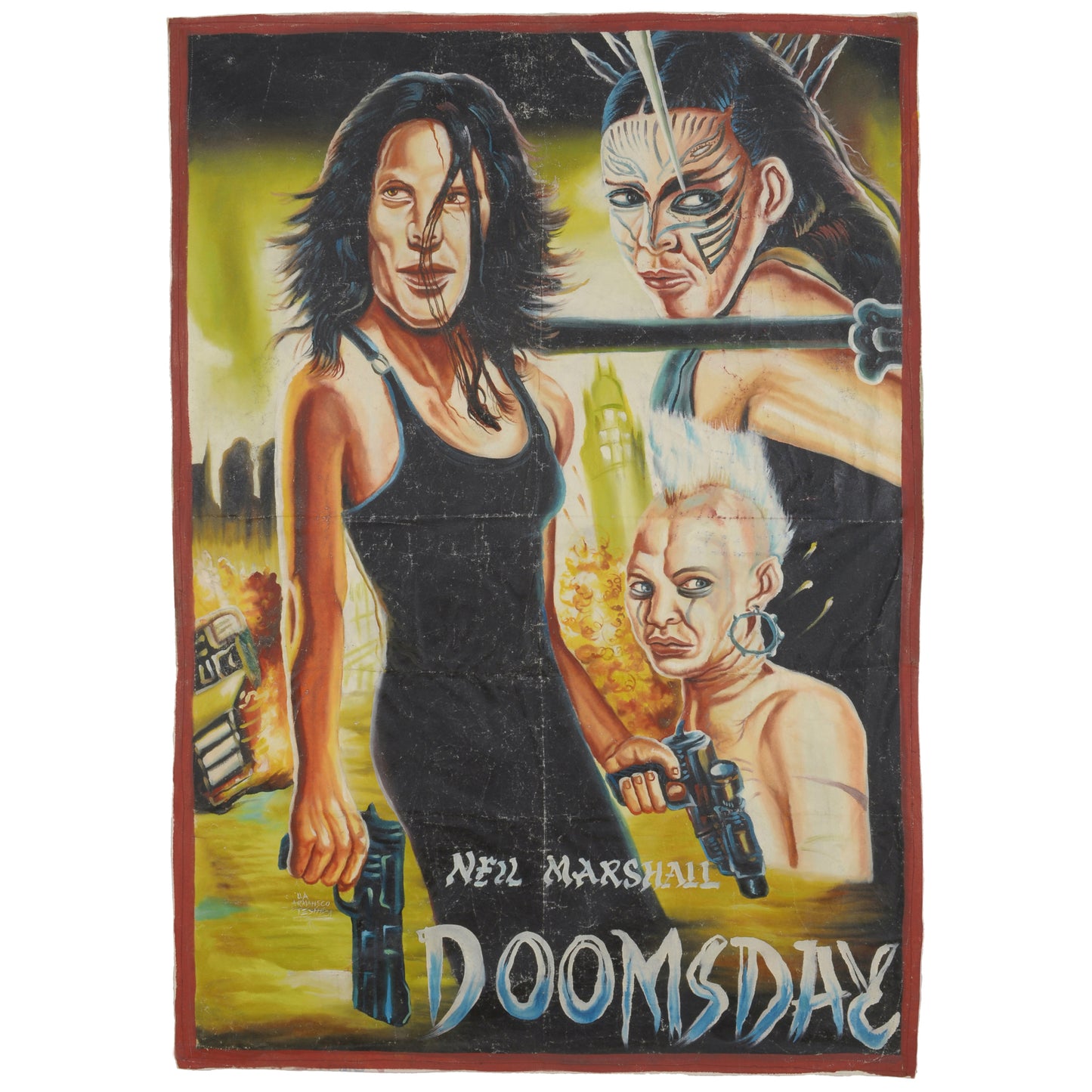 Ghana Movie poster African cinema folk hand painting Doomsday
