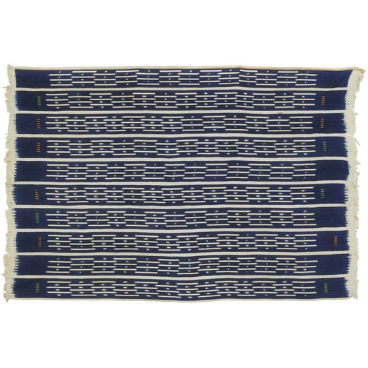 Handwoven Baule Cloth (58″ × 39½″) – Ivory Coast Vintage Textile