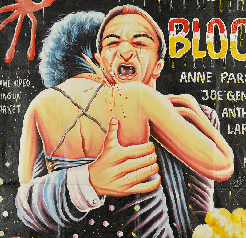 Innocent Blood Movie Poster - Hand-Painted Ghanaian Art - close-up
