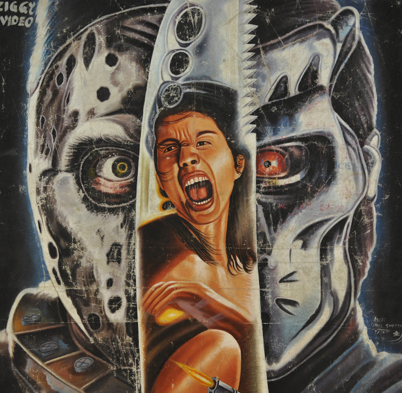 JASON X MOVIE POSTER HAND PAINTED IN GHANA FOR THE LOCAL CINEMA ART