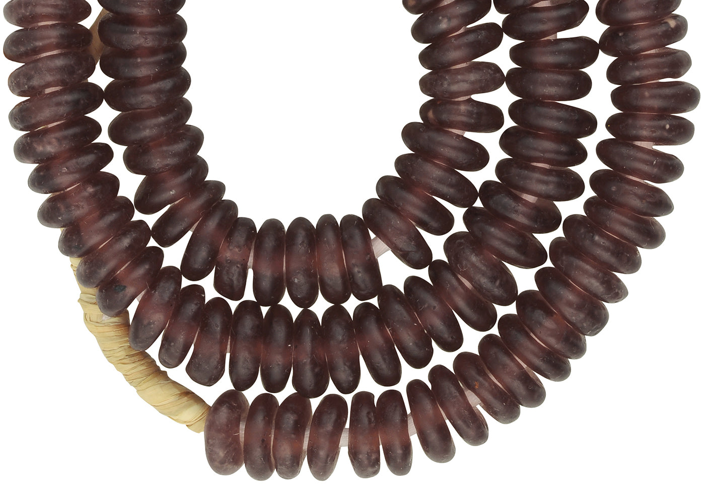 Ghana recycled glass powder beads Krobo disks annular African jewelry handmade
