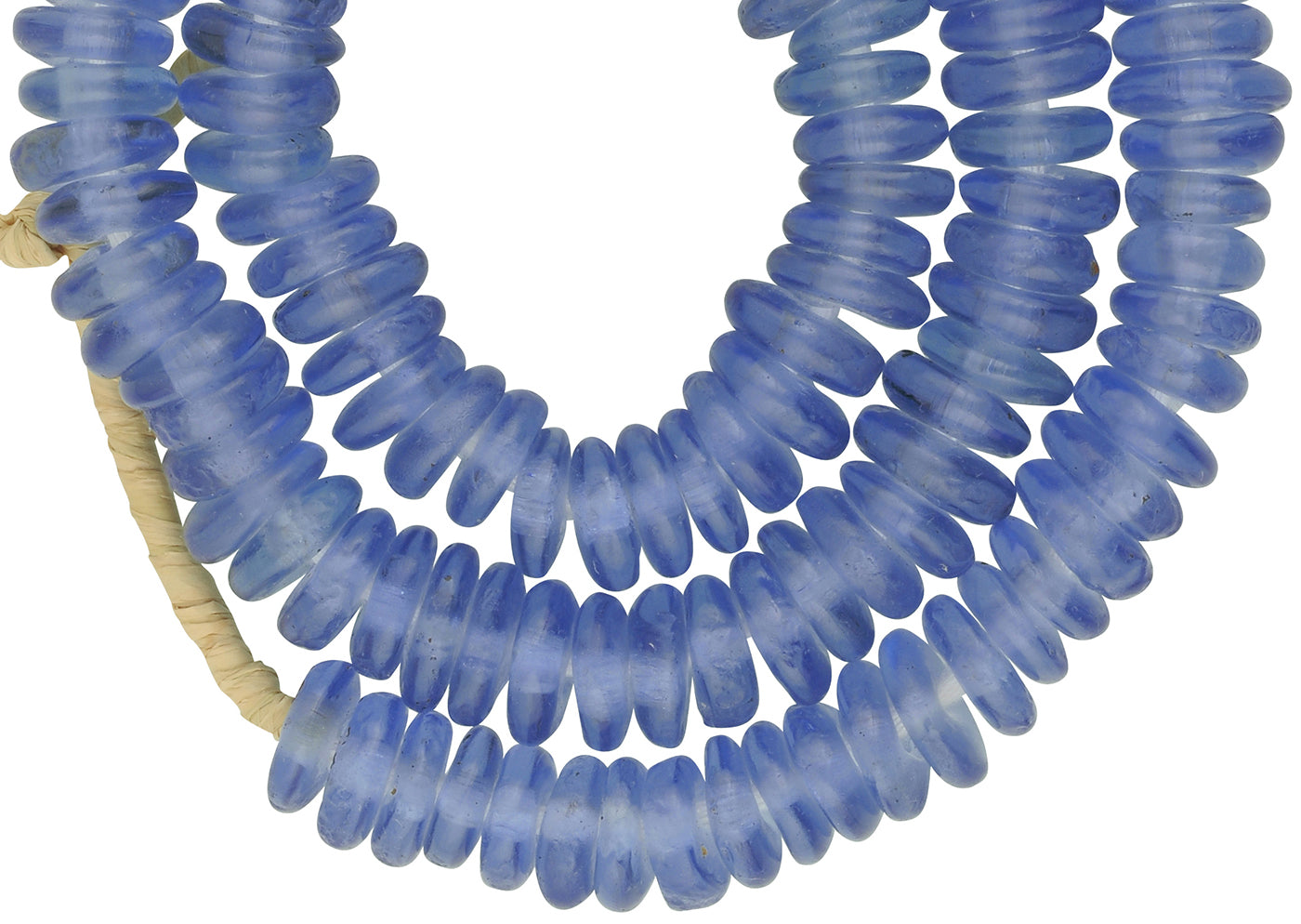 Beads recycled glass powder Krobo disks annular African handmade Ghana jewelry